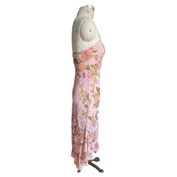 Betsey Johnson x Urban Outfitters Tori 90s Floral Pink Midi Dress Size Small - Picture 4 of 9